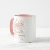 Mug Nœud floral Première Sainte Communion Cadeau relig (Devant gauche)