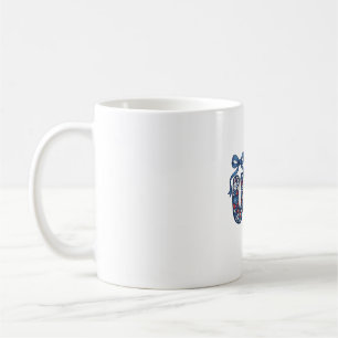 Mug Nœud floral USA Design vectoriel patriotique_1