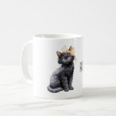 Mug Nœud Papillon Chat Noir Peche (Devant gauche)