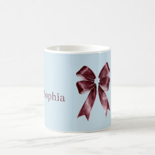 Mug Nœud personnalisé bleu Bourgogne