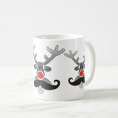 Mug Noeud rouge avec Moustache (Devant droit)