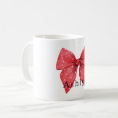 Mug Nœud Rouge Points Blancs (Devant gauche)