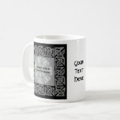 Mug Noeuds celtiques Conception Argent Photo personnal (Devant gauche)