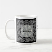 Mug Noeuds celtiques Conception Argent Photo personnal (Gauche)