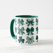 Mug Nœuds Coquette de la Saint-Patrick Shamrocks (Devant gauche)