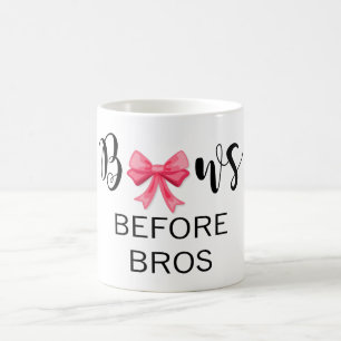 Mug Nœuds Devant les Frères Arc Rose Lettre Noire