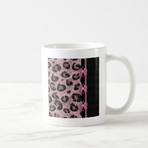 Mug Nœuds en ruban imprimé léopard rose rockabilly RAB