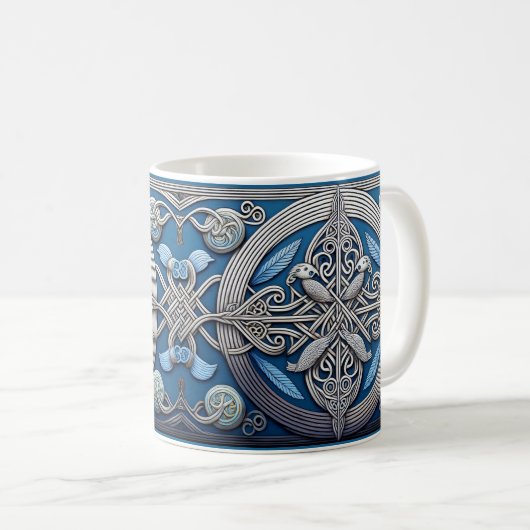 Mug Noeuds et oiseaux celtiques (Devant droit)