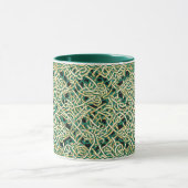 Mug Nœuds Éternels Art Décoratif Celtique Vert (Centre)