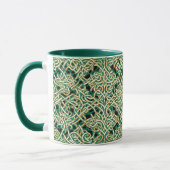 Mug Nœuds Éternels Art Décoratif Celtique Vert (Gauche)