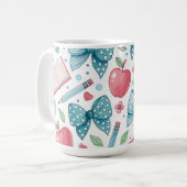 Mug Nœuds papillons coquettes enseignant/élève (Devant gauche)
