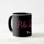 Mug noir 11 oz | Eco Fitness Pole Queen 3 (Devant gauche)