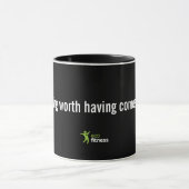 Mug noir 11 oz | Eco Fitness Rien De Véritable (Centre)