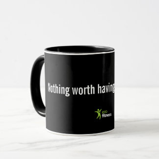 Mug noir 11 oz | Eco Fitness Rien De Véritable