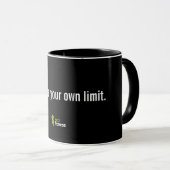 Mug noir 11 oz | Limites Eco Fitness (Devant droit)