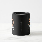 Mug Noir 50 et fabuleux moderne 50e anniversaire (Centre)