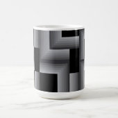 Mug Noir, argent, cool, unique, tendance formes carrés (Centre)