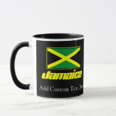 Mug Noir avec le drapeau jamaïcain (Gauche)