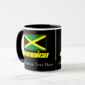 Mug Noir avec le drapeau jamaïcain (Devant gauche)