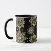 Mug noir avec médaillons dorés (Gauche)