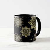 Mug noir avec médaillons dorés (Devant droit)