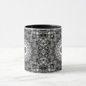 Mug Noir blanc , ajouré, mandala (Centre)