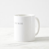 Mug Noir Blanc Élégant Simple Formel Nom Propre (Devant droit)