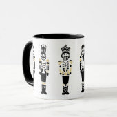 Mug Noir, Blanc et Or Trendy Nutcracker Noël (Devant gauche)