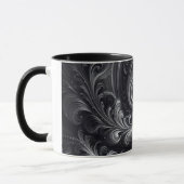 Mug Noir Blanc Gris Abstrait Moderne Simple Swirl (Gauche)