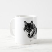 Mug Noir Blanc Inspiration Wolf Eyes (Devant gauche)