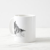 Mug Noir Blanc Inspiration Wolf Eyes (Devant gauche)