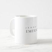 Mug Noir blanc minimaliste moderne simple (Devant gauche)