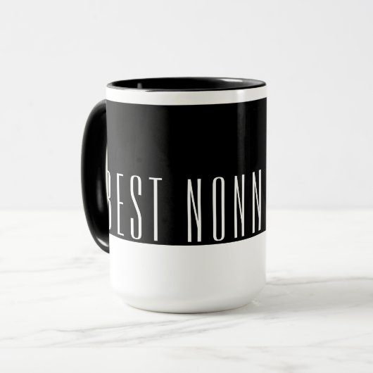 Mug Noir & Blanc moderne Meilleur NONNO jamais (Devant gauche)
