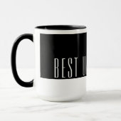 Mug Noir & Blanc moderne meilleur ONCLE jamais (Gauche)