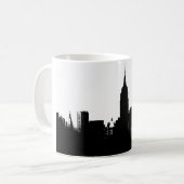 Mug Noir blanc New York Silhouette (Devant gauche)