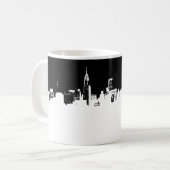 Mug Noir Blanc New York Skyline Pop Art (Devant gauche)