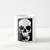 Mug Noir & Blanc Pop Art Crâne Cool élégant (Centre)