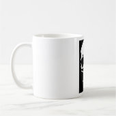 Mug Noir & Blanc Pop Art Crâne Cool élégant (Gauche)
