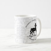 Mug Noir Blanc Sagittaire Zodiac Personnalisé Annivers (Devant droit)