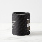 Mug Noir Blanc sans peur chrétien (Centre)