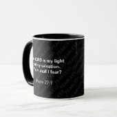Mug Noir Blanc sans peur chrétien (Devant gauche)