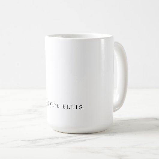 Mug Noir blanc unique Classic Nom professionnel (Devant droit)