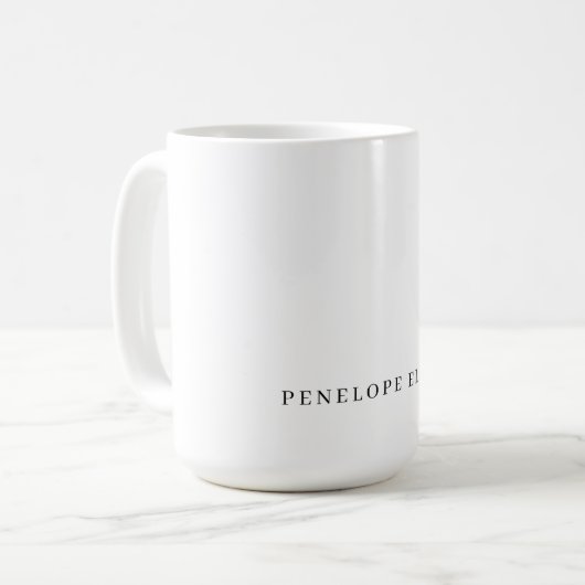 Mug Noir blanc unique Classic Nom professionnel (Devant gauche)