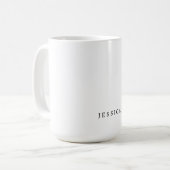 Mug Noir blanc unique Classic Nom professionnel (Devant gauche)