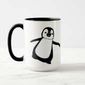 Mug Noir blanc Vacances Cute Penguin Personnalisé (Gauche)