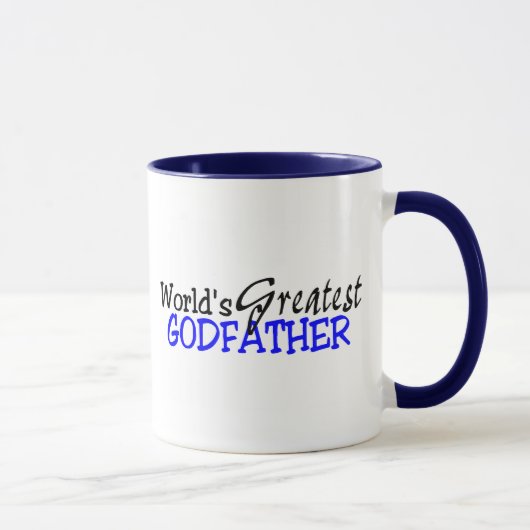 Mug Noir bleu du plus grand parrain des mondes (Droite)