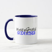Mug Noir bleu du plus grand parrain des mondes (Gauche)