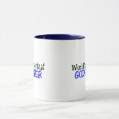 Mug Noir bleu du plus grand parrain des mondes (Centre)