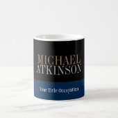 Mug Noir Bleu Gras Texte tendance Style (Centre)