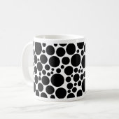 Mug Noir brillant sur blanc (Devant gauche)